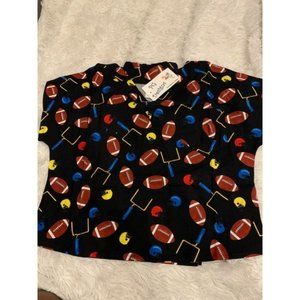 Kids Scrubs Top and Pants Football
